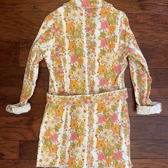 Floral Belted Denim Dress - Picture 2 of 3